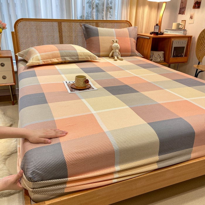 91家纺网 家纺一手货源 找家纺 丝芙妮家居（原乐视家纺） 2025春夏新款全棉纯棉混纺云糯棉双层纱单床笠 床笠单件 凯瑟琳