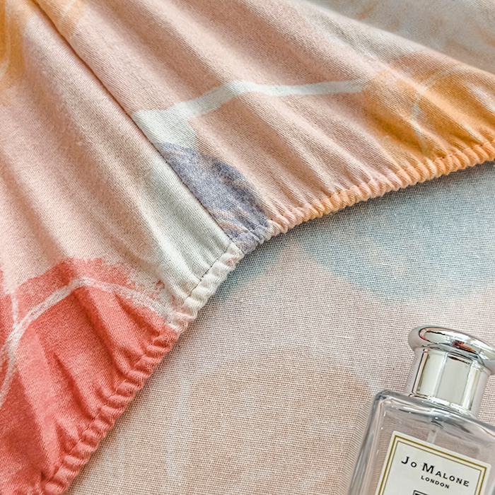 91家纺网 家纺一手货源 找家纺 丝芙妮家居（原乐视家纺） 2025春夏新款全棉纯棉混纺云糯棉双层纱单床笠 床笠单件 花晓