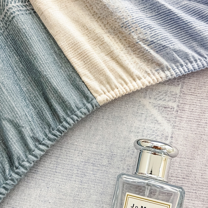 91家纺网 家纺一手货源 找家纺 丝芙妮家居（原乐视家纺） 2025春夏新款全棉纯棉混纺云糯棉双层纱单床笠 床笠单件 伊甸-灰