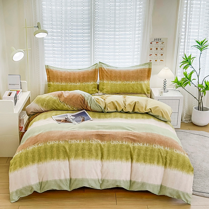 91家纺网 家纺一手货源 找家纺 丝芙妮家居（原乐视家纺） 2025春夏新款全棉纯棉混纺云糯棉双层纱单床笠 床笠单件 伊甸-绿