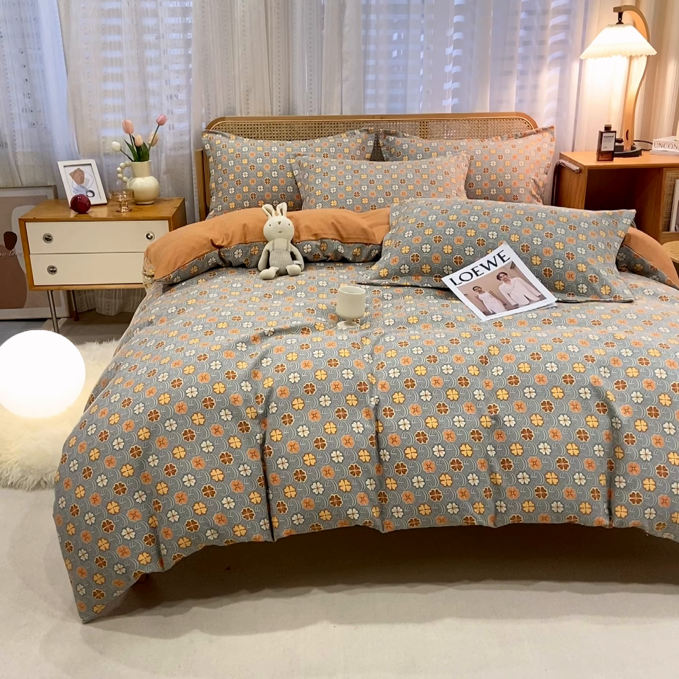 91家纺网 家纺一手货源 找家纺 （总）丝芙妮家居（原乐视家纺） 2025新款全棉纯棉云糯棉双层纱套件系列