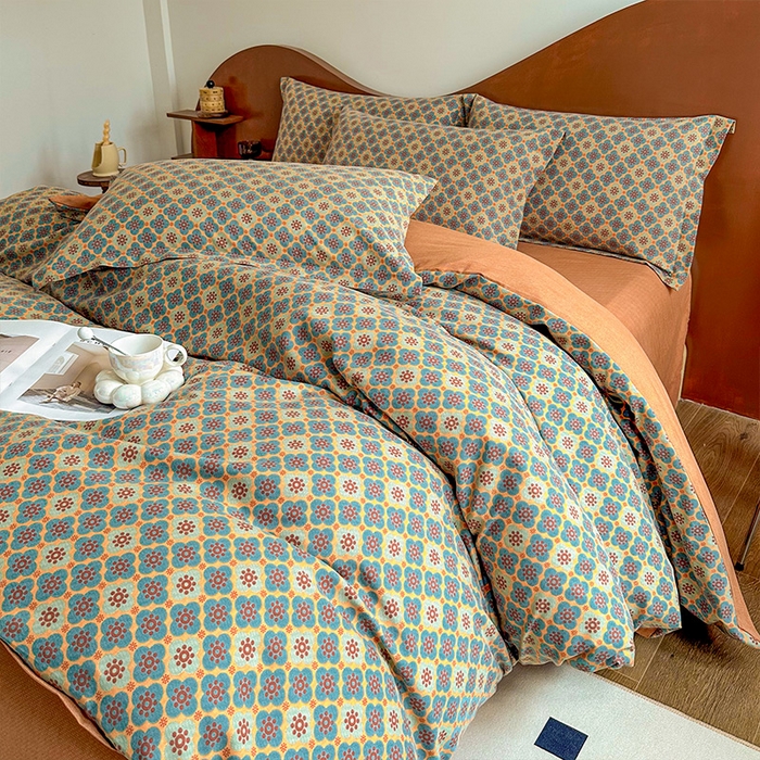 91家纺网 家纺一手货源 找家纺 （总）丝芙妮家居（原乐视家纺） 2025新款全棉纯棉云糯棉双层纱套件系列