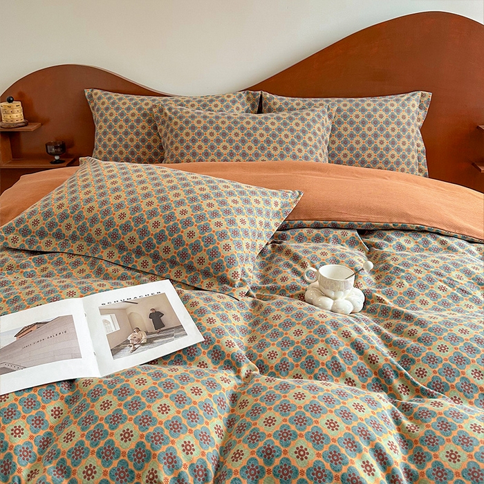 91家纺网 家纺一手货源 找家纺 （总）丝芙妮家居（原乐视家纺） 2025新款全棉纯棉云糯棉双层纱套件系列