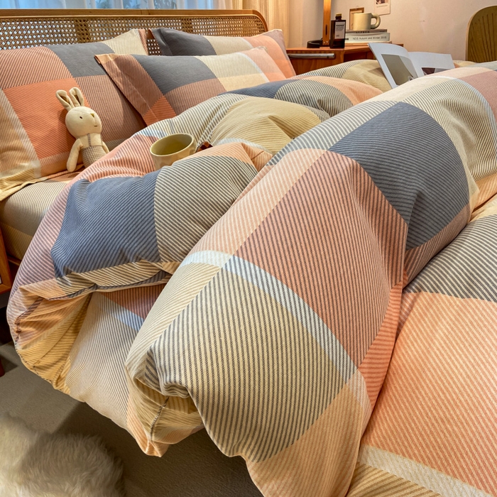 91家纺网 家纺一手货源 找家纺 （总）丝芙妮家居（原乐视家纺） 2025新款全棉纯棉云糯棉双层纱套件系列