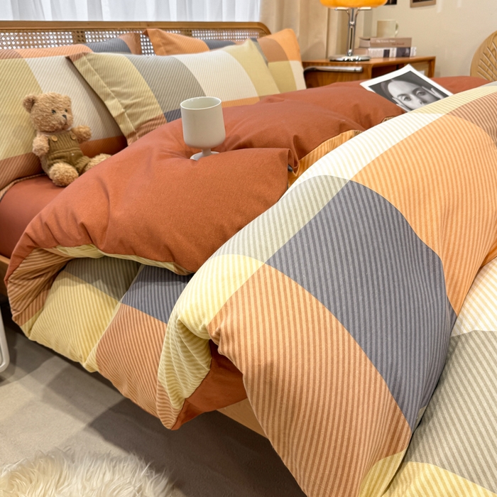 91家纺网 家纺一手货源 找家纺 （总）丝芙妮家居（原乐视家纺） 2025新款全棉纯棉云糯棉双层纱套件系列