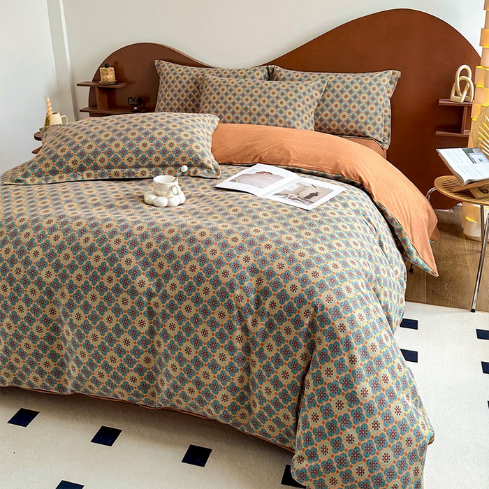 91家纺网 家纺一手货源 找家纺 丝芙妮家居（原乐视家纺） 2025新款全棉纯棉云糯棉双层纱套件系列 莱茵