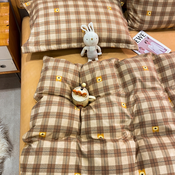 91家纺网 家纺一手货源 找家纺 丝芙妮家居（原乐视家纺） 2025新款全棉纯棉云糯棉双层纱套件系列 小狮子