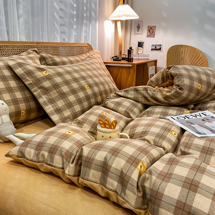 91家纺网 家纺一手货源 找家纺 丝芙妮家居（原乐视家纺） 2025新款全棉纯棉云糯棉双层纱套件系列 小狮子