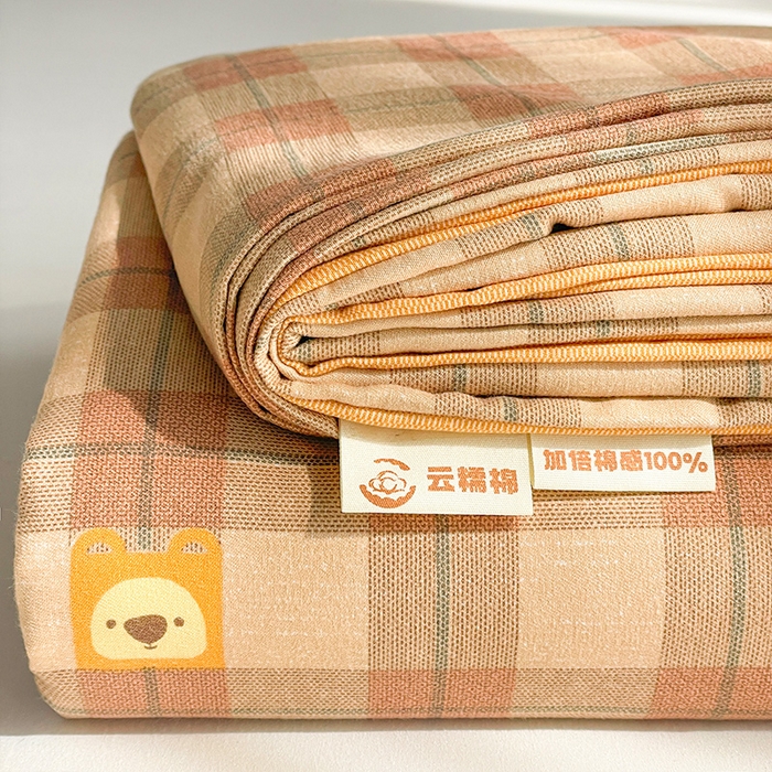 91家纺网 家纺一手货源 找家纺 丝芙妮家居（原乐视家纺） 2025新款全棉纯棉云糯棉双层纱套件系列 小狮子