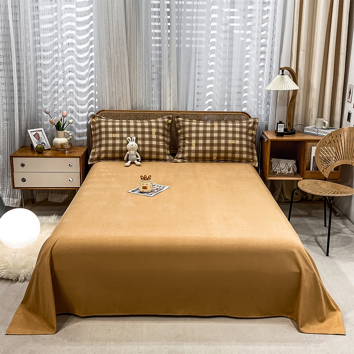 91家纺网 家纺一手货源 找家纺 丝芙妮家居（原乐视家纺） 2025新款全棉纯棉云糯棉双层纱套件系列 小狮子