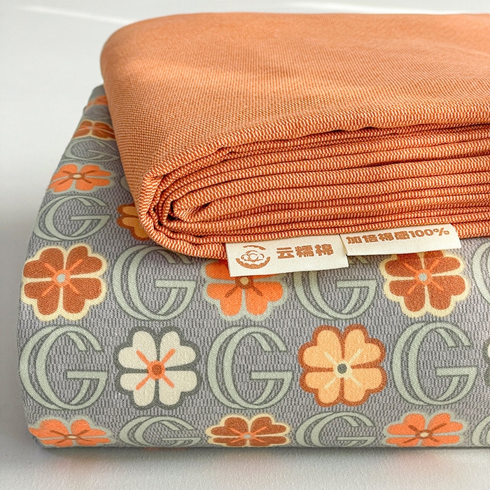 91家纺网 家纺一手货源 找家纺 丝芙妮家居（原乐视家纺） 2025新款全棉纯棉云糯棉双层纱套件系列 叶叶生香