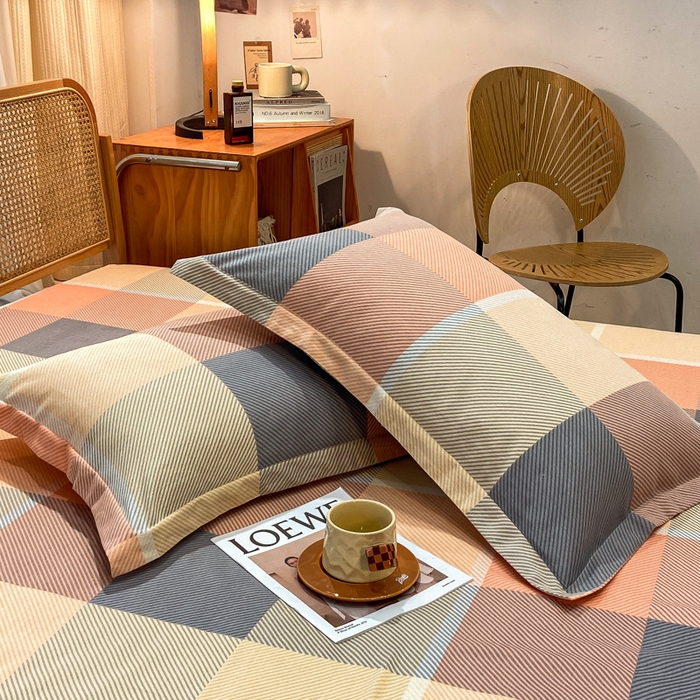 91家纺网 家纺一手货源 找家纺 丝芙妮家居（原乐视家纺） 2025新款全棉纯棉云糯棉双层纱套件系列 凯瑟琳