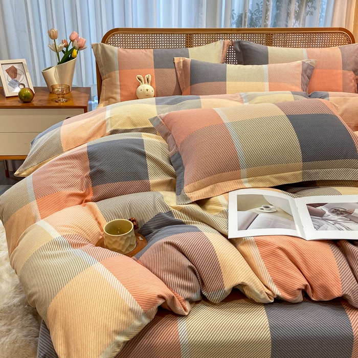 91家纺网 家纺一手货源 找家纺 丝芙妮家居（原乐视家纺） 2025新款全棉纯棉云糯棉双层纱套件系列 凯瑟琳