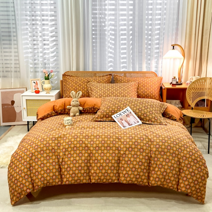 91家纺网 家纺一手货源 找家纺 丝芙妮家居（原乐视家纺） 2025新款全棉纯棉云糯棉双层纱套件系列 狂想