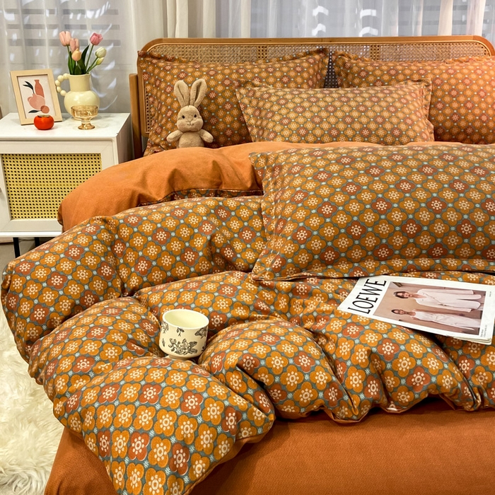 91家纺网 家纺一手货源 找家纺 丝芙妮家居（原乐视家纺） 2025新款全棉纯棉云糯棉双层纱套件系列 狂想