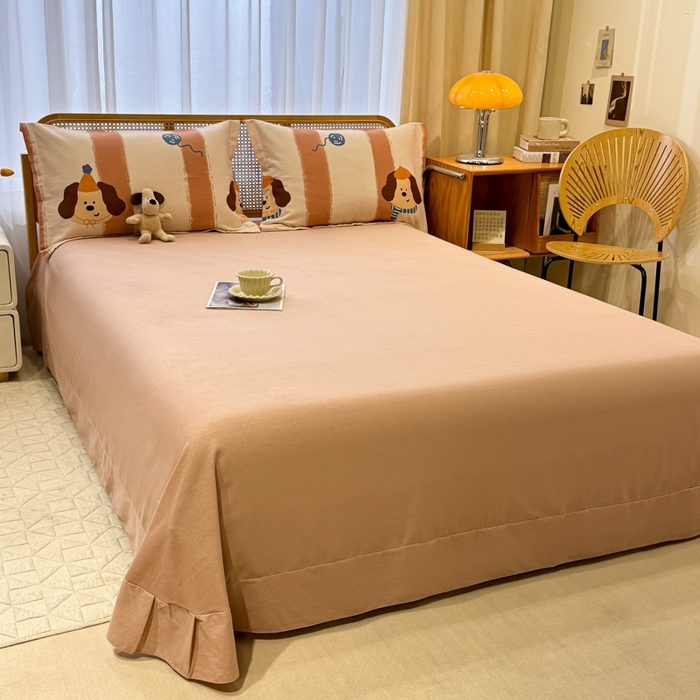 91家纺网 家纺一手货源 找家纺 丝芙妮家居（原乐视家纺） 2025新款全棉纯棉云糯棉双层纱套件系列 罗宾