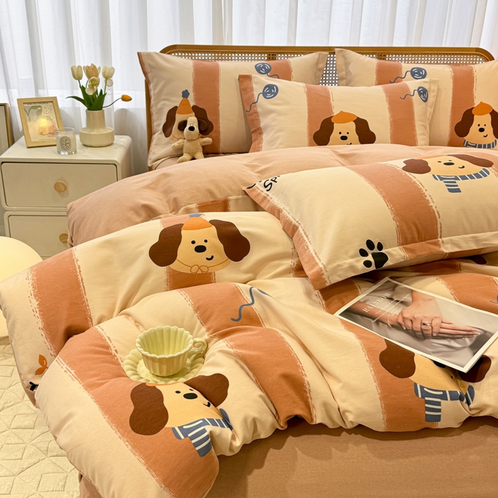 91家纺网 家纺一手货源 找家纺 丝芙妮家居（原乐视家纺） 2025新款全棉纯棉云糯棉双层纱套件系列 罗宾