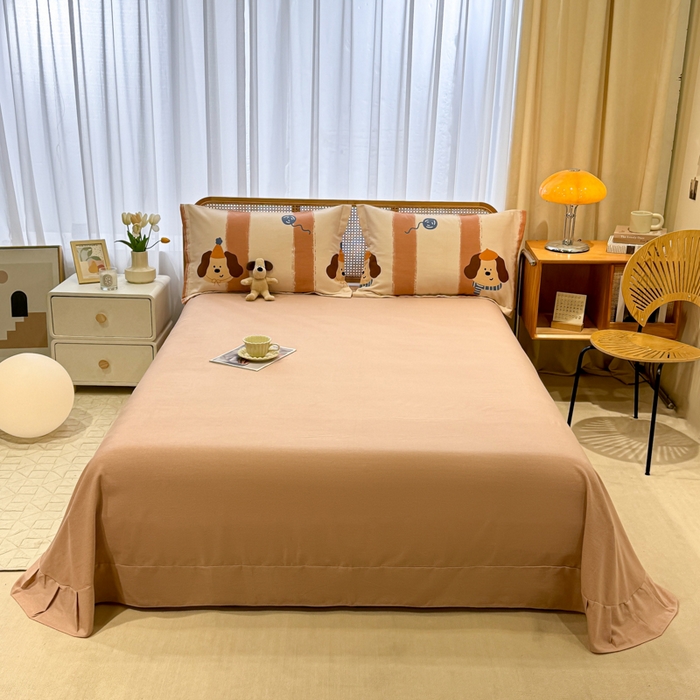 91家纺网 家纺一手货源 找家纺 丝芙妮家居（原乐视家纺） 2025新款全棉纯棉云糯棉双层纱套件系列 罗宾