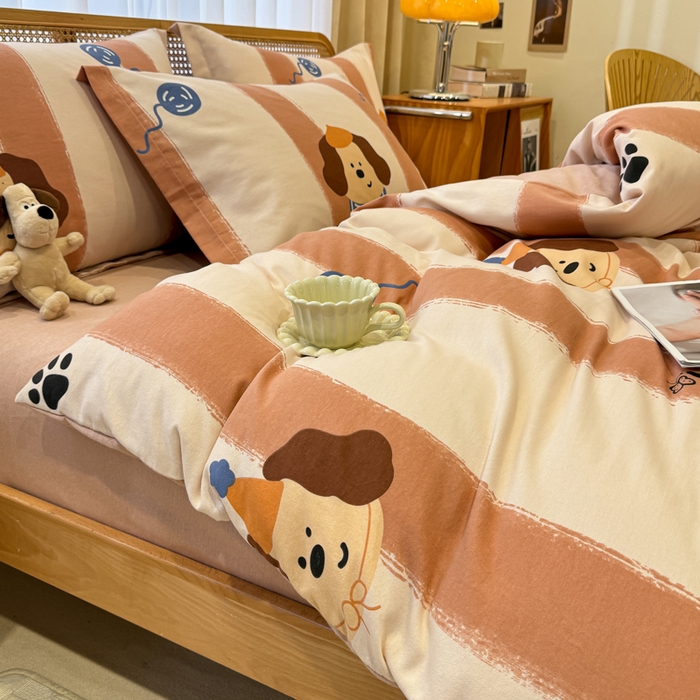 91家纺网 家纺一手货源 找家纺 丝芙妮家居（原乐视家纺） 2025新款全棉纯棉云糯棉双层纱套件系列 罗宾