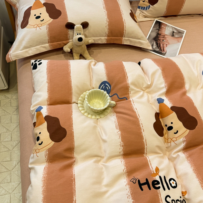 91家纺网 家纺一手货源 找家纺 丝芙妮家居（原乐视家纺） 2025新款全棉纯棉云糯棉双层纱套件系列 罗宾