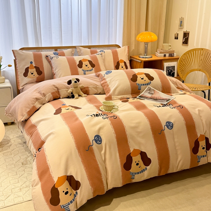 91家纺网 家纺一手货源 找家纺 丝芙妮家居（原乐视家纺） 2025新款全棉纯棉云糯棉双层纱套件系列 罗宾