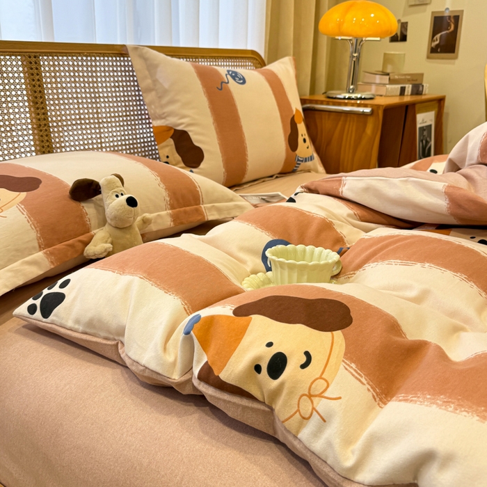 91家纺网 家纺一手货源 找家纺 丝芙妮家居（原乐视家纺） 2025新款全棉纯棉云糯棉双层纱套件系列 罗宾