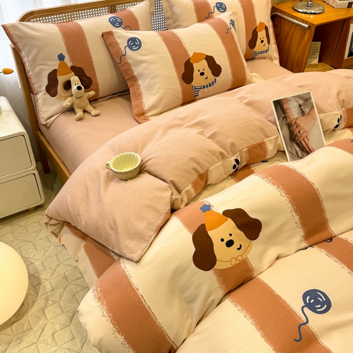 91家纺网 家纺一手货源 找家纺 丝芙妮家居（原乐视家纺） 2025新款全棉纯棉云糯棉双层纱套件系列 罗宾