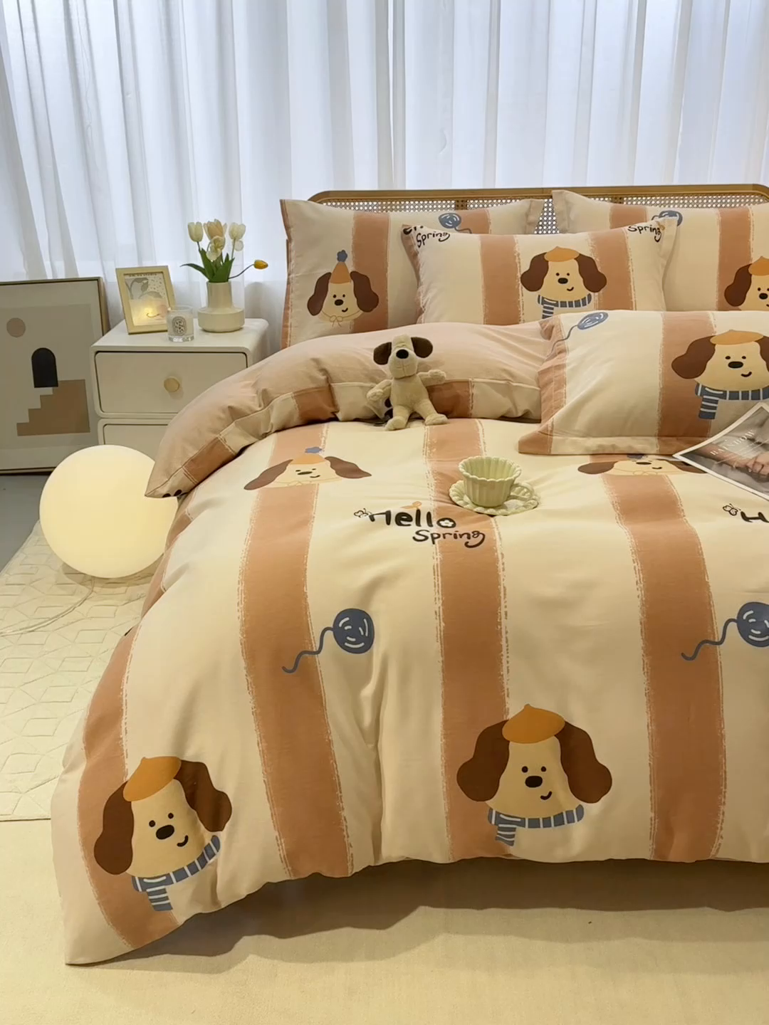 91家纺网 家纺一手货源 找家纺 丝芙妮家居（原乐视家纺） 2025新款全棉纯棉云糯棉双层纱套件系列 罗宾