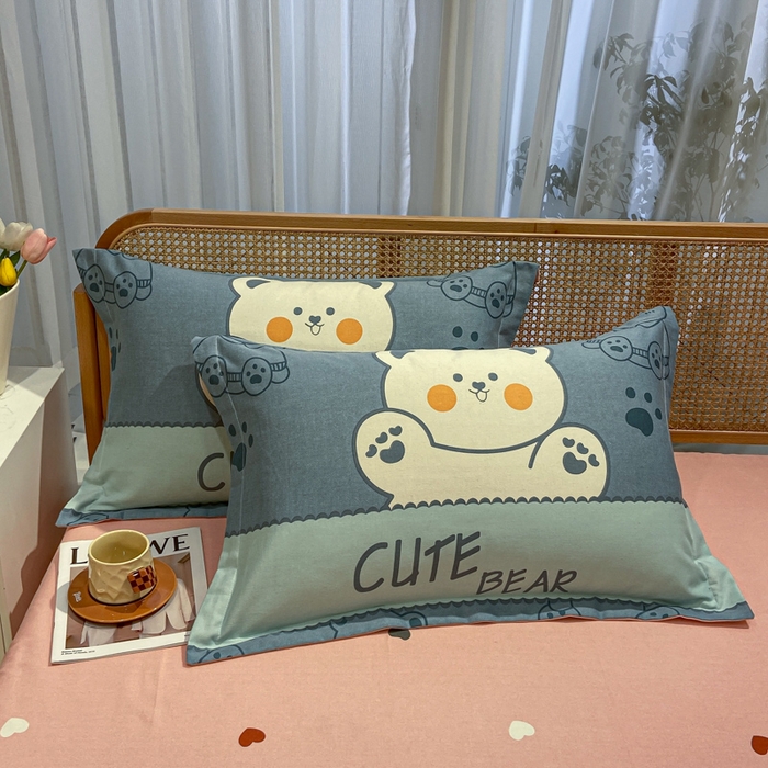 91家纺网 家纺一手货源 找家纺 丝芙妮家居（原乐视家纺） 2025新款全棉纯棉云糯棉双层纱套件系列 淘气熊