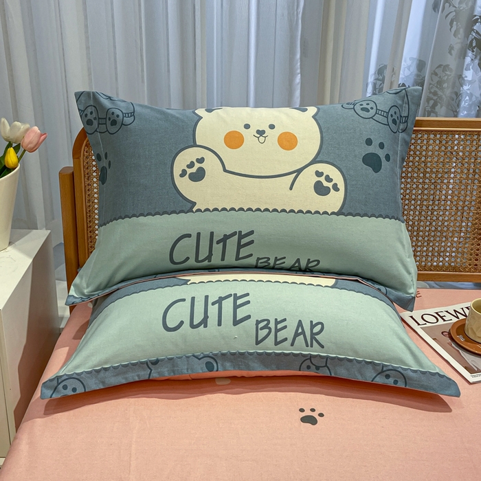 91家纺网 家纺一手货源 找家纺 丝芙妮家居（原乐视家纺） 2025新款全棉纯棉云糯棉双层纱套件系列 淘气熊