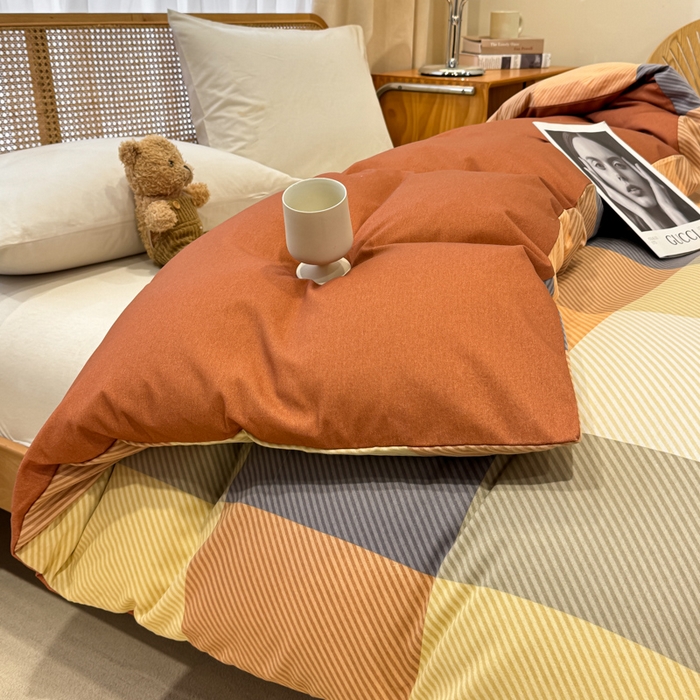 91家纺网 家纺一手货源 找家纺 丝芙妮家居（原乐视家纺） 2025新款全棉纯棉云糯棉双层纱套件系列 西漠