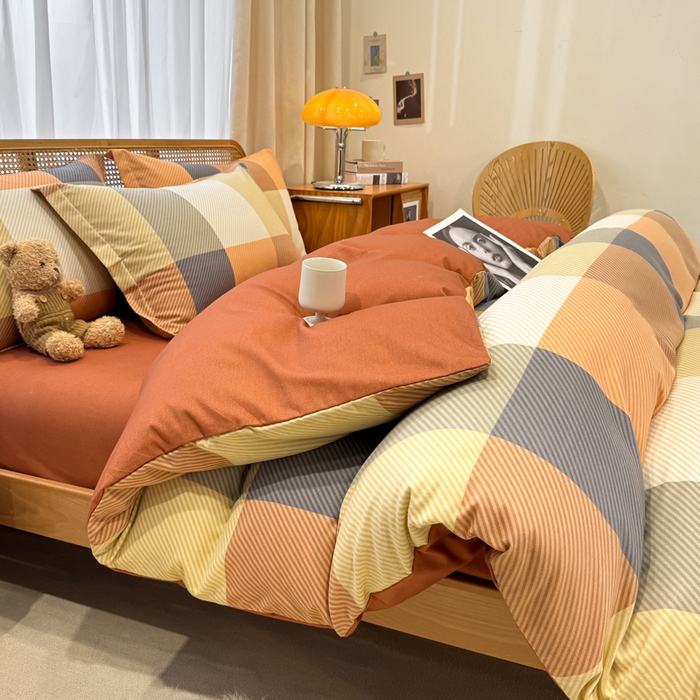 91家纺网 家纺一手货源 找家纺 丝芙妮家居（原乐视家纺） 2025新款全棉纯棉云糯棉双层纱套件系列 西漠