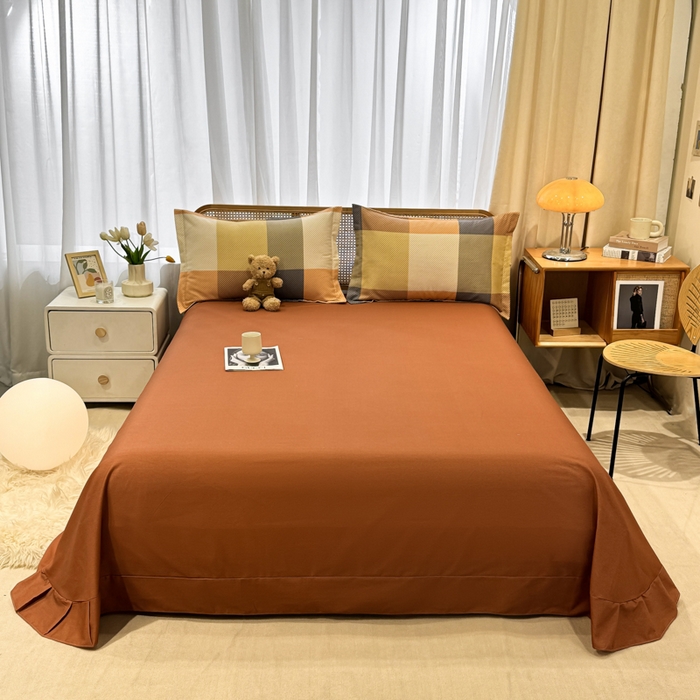 91家纺网 家纺一手货源 找家纺 丝芙妮家居（原乐视家纺） 2025新款全棉纯棉云糯棉双层纱套件系列 西漠