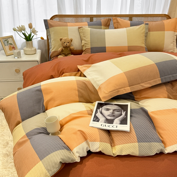 91家纺网 家纺一手货源 找家纺 丝芙妮家居（原乐视家纺） 2025新款全棉纯棉云糯棉双层纱套件系列 西漠