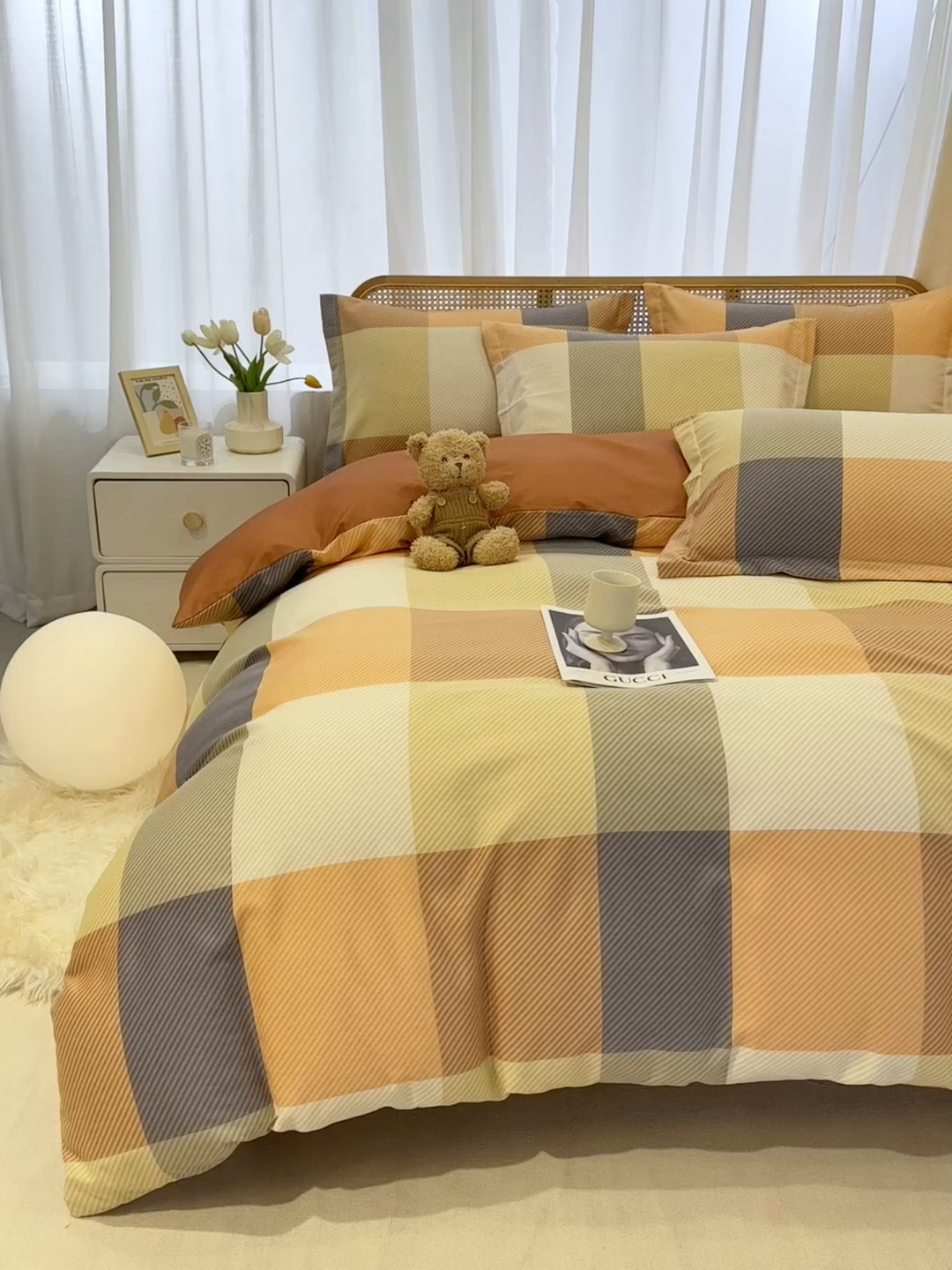 91家纺网 家纺一手货源 找家纺 丝芙妮家居（原乐视家纺） 2025新款全棉纯棉云糯棉双层纱套件系列 西漠