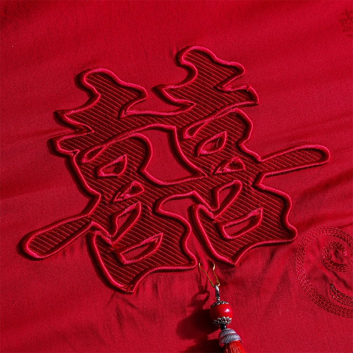 91家纺网 家纺一手货源 找家纺 用心 2025新款婚庆全棉刺绣四件套多件套系列