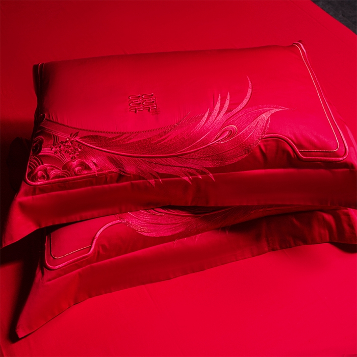 91家纺网 家纺一手货源 找家纺 用心 2025新款婚庆全棉刺绣四件套多件套系列