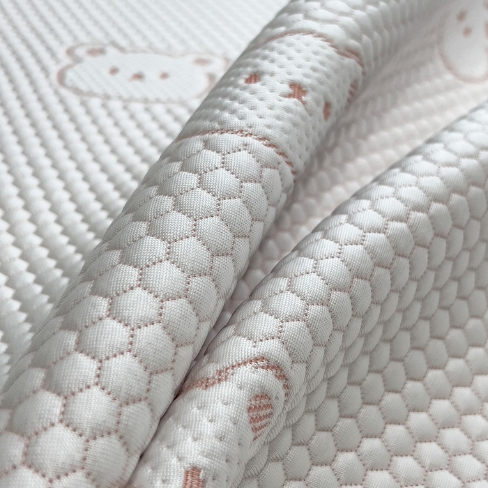 91家纺网 家纺一手货源 找家纺 席世家 2025新款A类凉感冰豆豆凉席-花卉卡通系列 小熊-粉