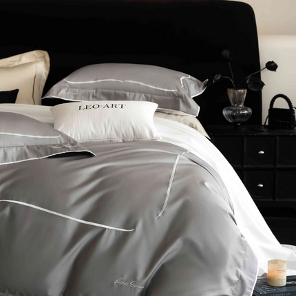 91家纺网 家纺一手货源 找家纺 （总）涞澳家纺 2025新款80S全棉贡缎小蛮腰四件套-浅依