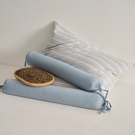 91家纺网 家纺一手货源 找家纺 （总）乐可 2025新款3D条纹牵引组合枕荞麦枕枕头枕芯