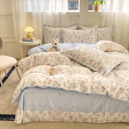 91家纺网 家纺一手货源 找家纺 （总）凌鼎 2025新款多规格掉边13070全棉四件套