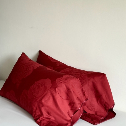 鹿班家居 2025新款100S长绒棉提花单品枕套（第二组）【标准会员-2元】 单品枕套-十里红妆