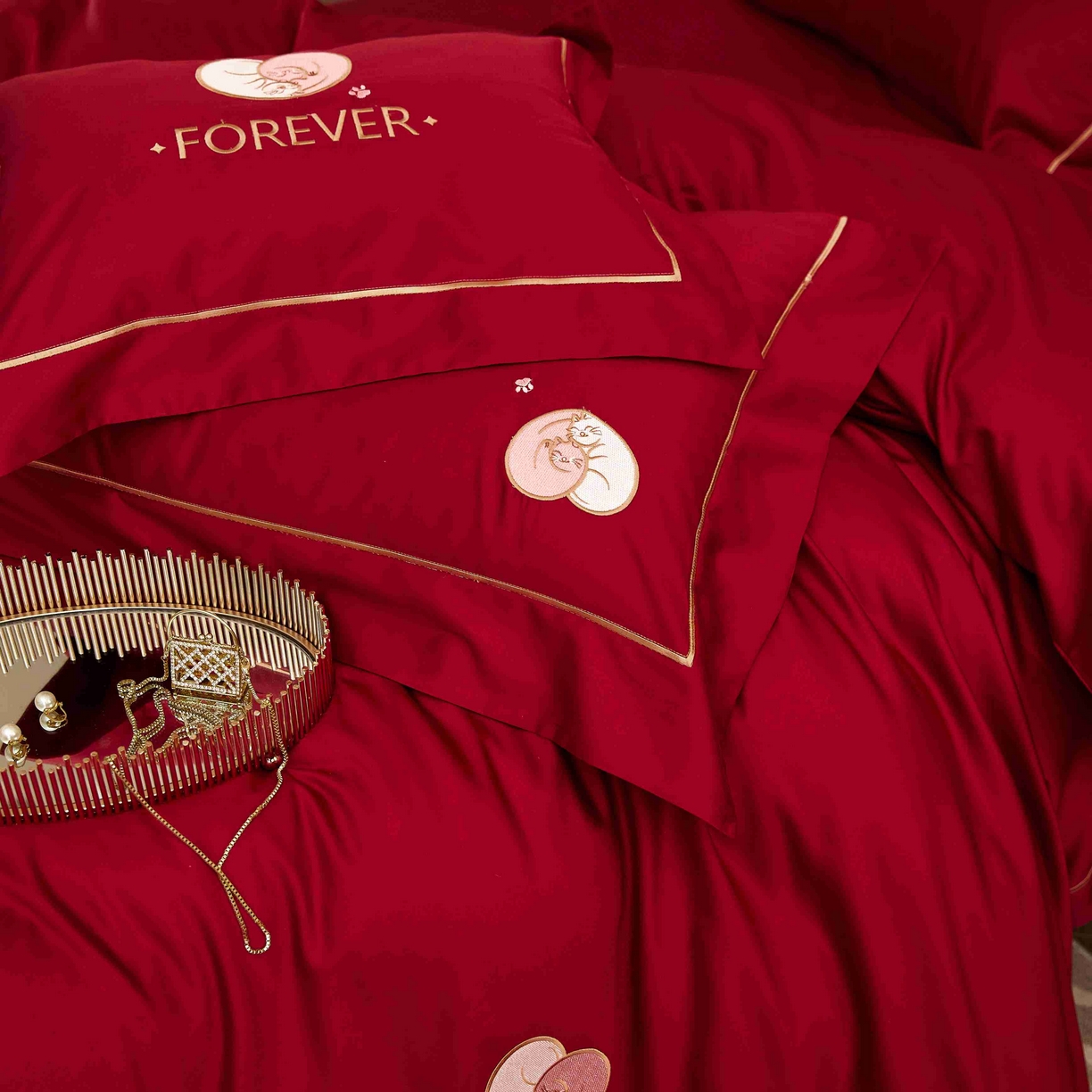 91家纺网 家纺一手货源 找家纺 （总）涞澳家纺 2025新款婚庆款四件套