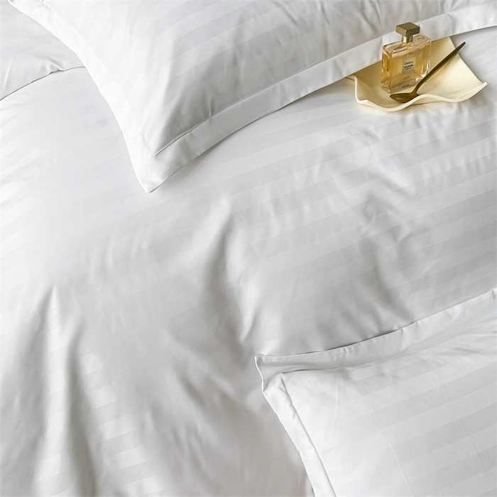 91家纺网 家纺一手货源 找家纺 （总）梦庭帛美  2025新款酒店布草段条飞边款四件套