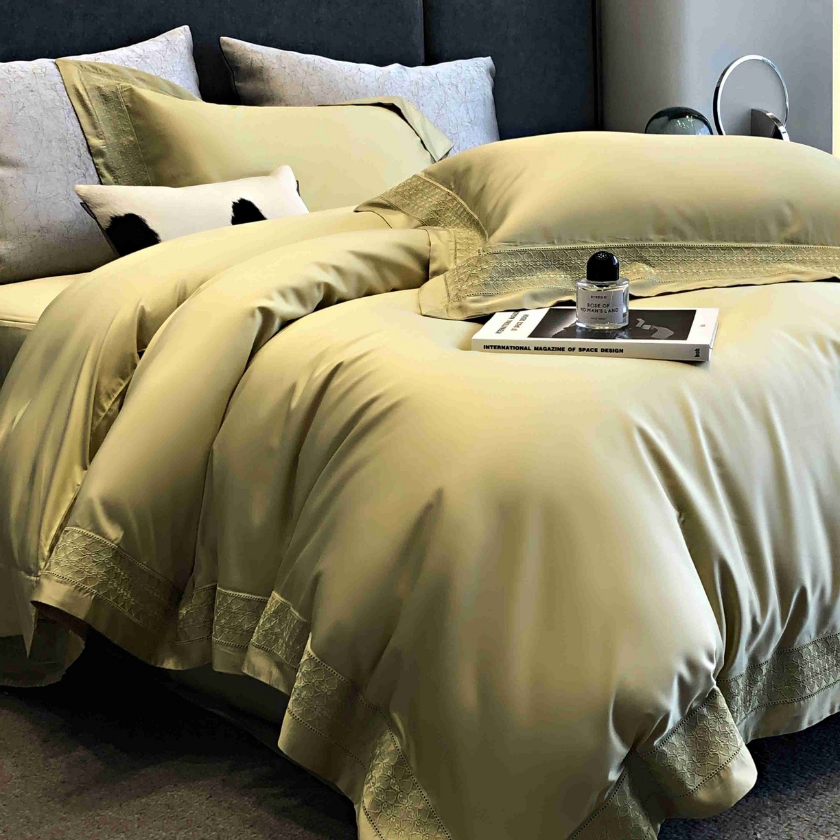 91家纺网 家纺一手货源 找家纺 （总）涞澳家纺 2025新款60S天丝棉花边款四件套-星雅