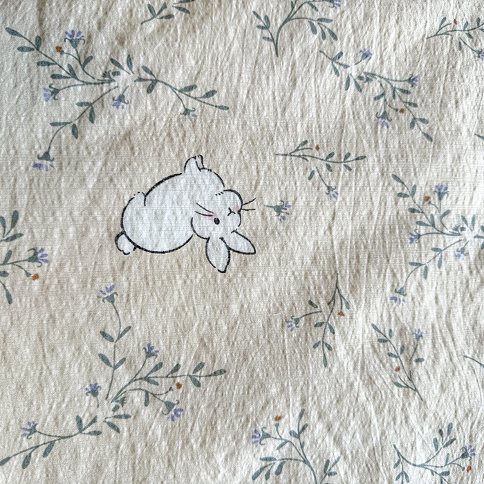 91家纺网 家纺一手货源 找家纺 星巴k家纺 2025新款春夏云感双层纱A类母婴级三角针夏被贝壳边夏凉被贝壳绣【可提供买家秀】 贝壳绣-森田小兔