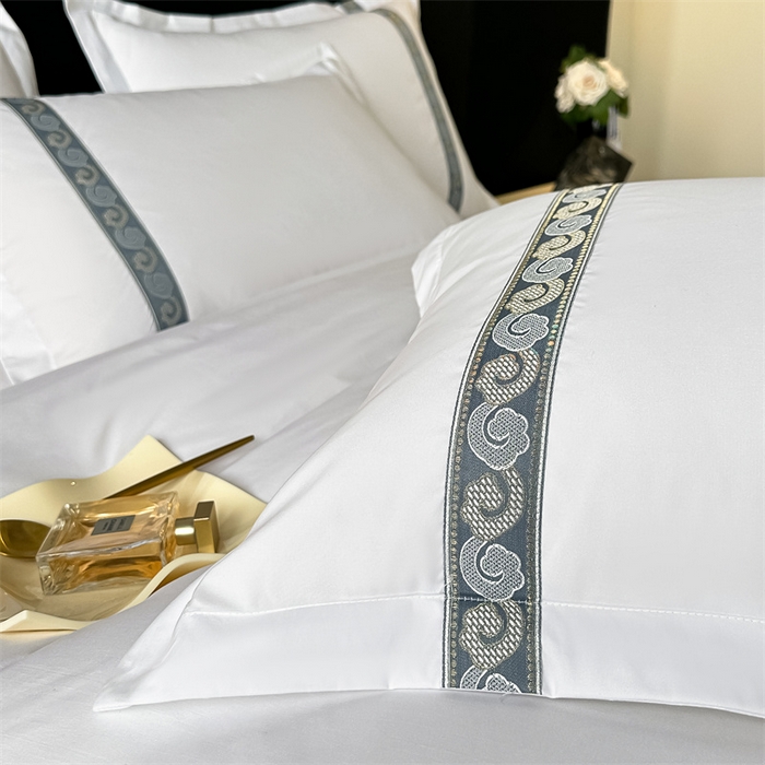 91家纺网 家纺一手货源 找家纺 （总）梦庭帛美 2025新款酒店布草宾馆刺绣四件套