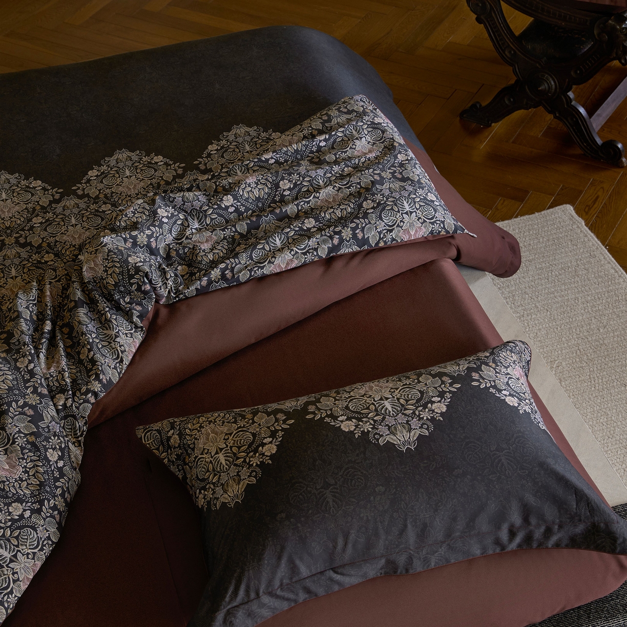 91家纺网 家纺一手货源 找家纺 （总）涞澳家纺 2025新款100支全棉数码印花四件套-云裳羽衣