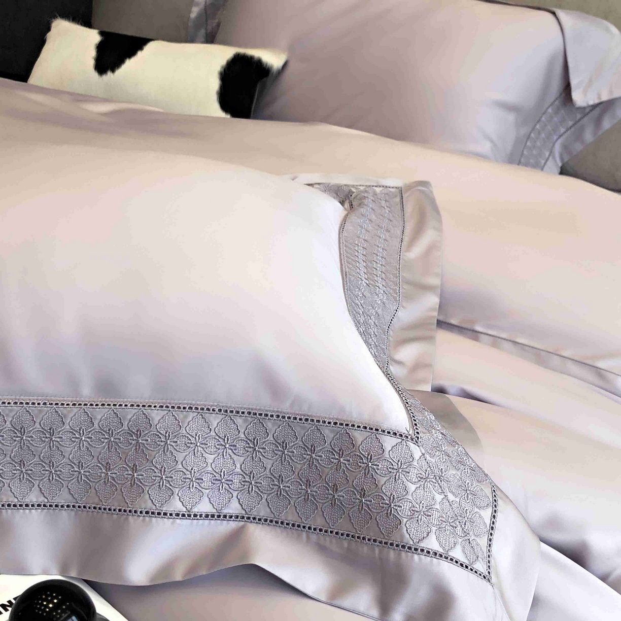 91家纺网 家纺一手货源 找家纺 涞澳家纺 2025新款60S天丝棉花边款四件套-星雅 星雅-紫玉兰