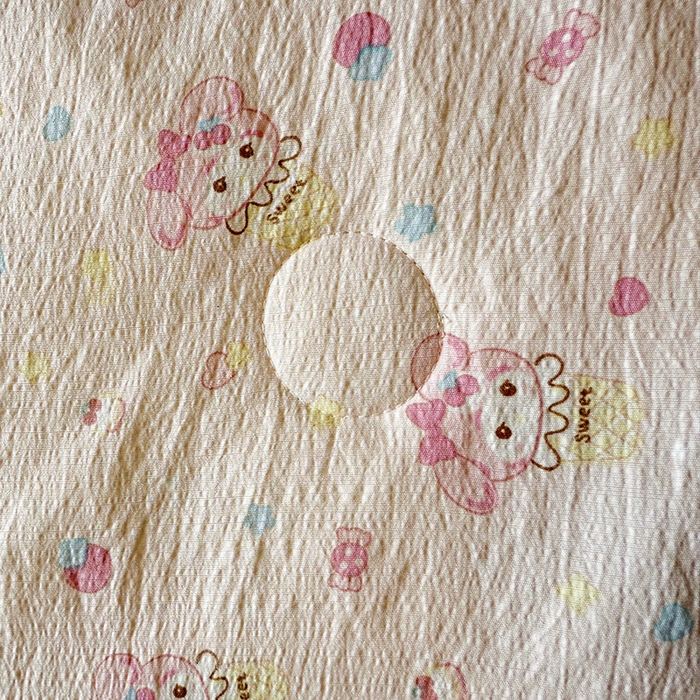 91家纺网 家纺一手货源 找家纺 星巴k家纺 2025新款春夏云感双层纱A类母婴级三角针夏被贝壳边夏凉被贝壳绣【可提供买家秀】 贝壳绣-小妹冰淇淋